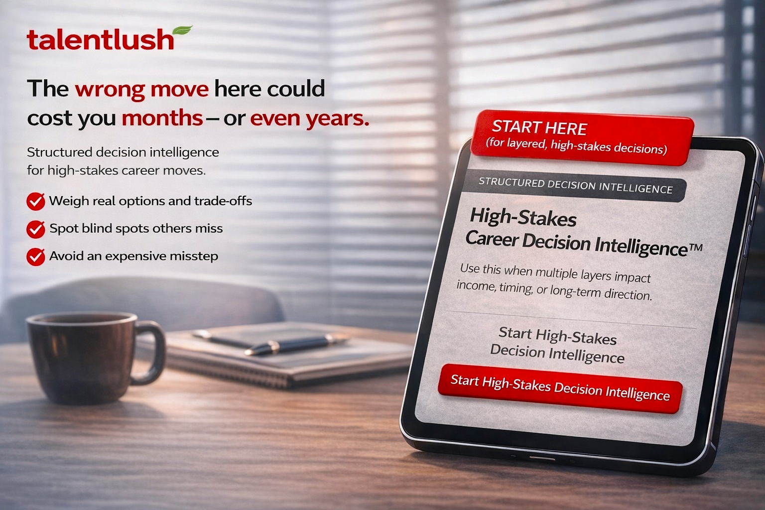 Talentlush Decision Hub and structured career decision intelligence