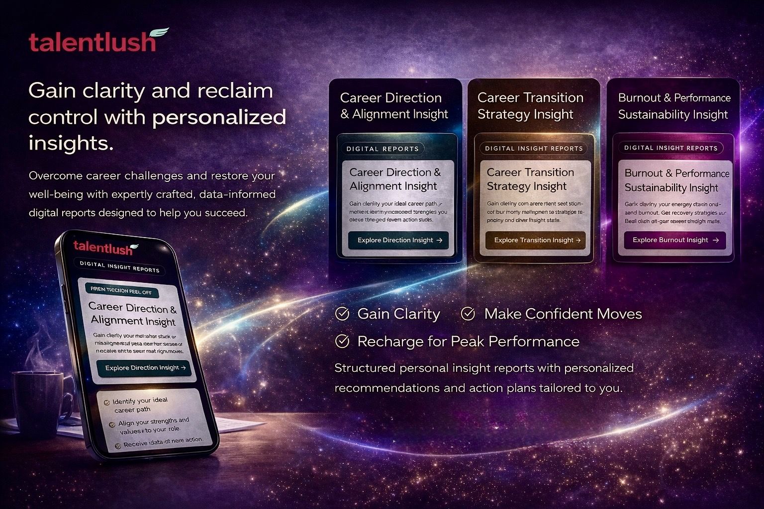 Talentlush Insights personalized digital reports overview