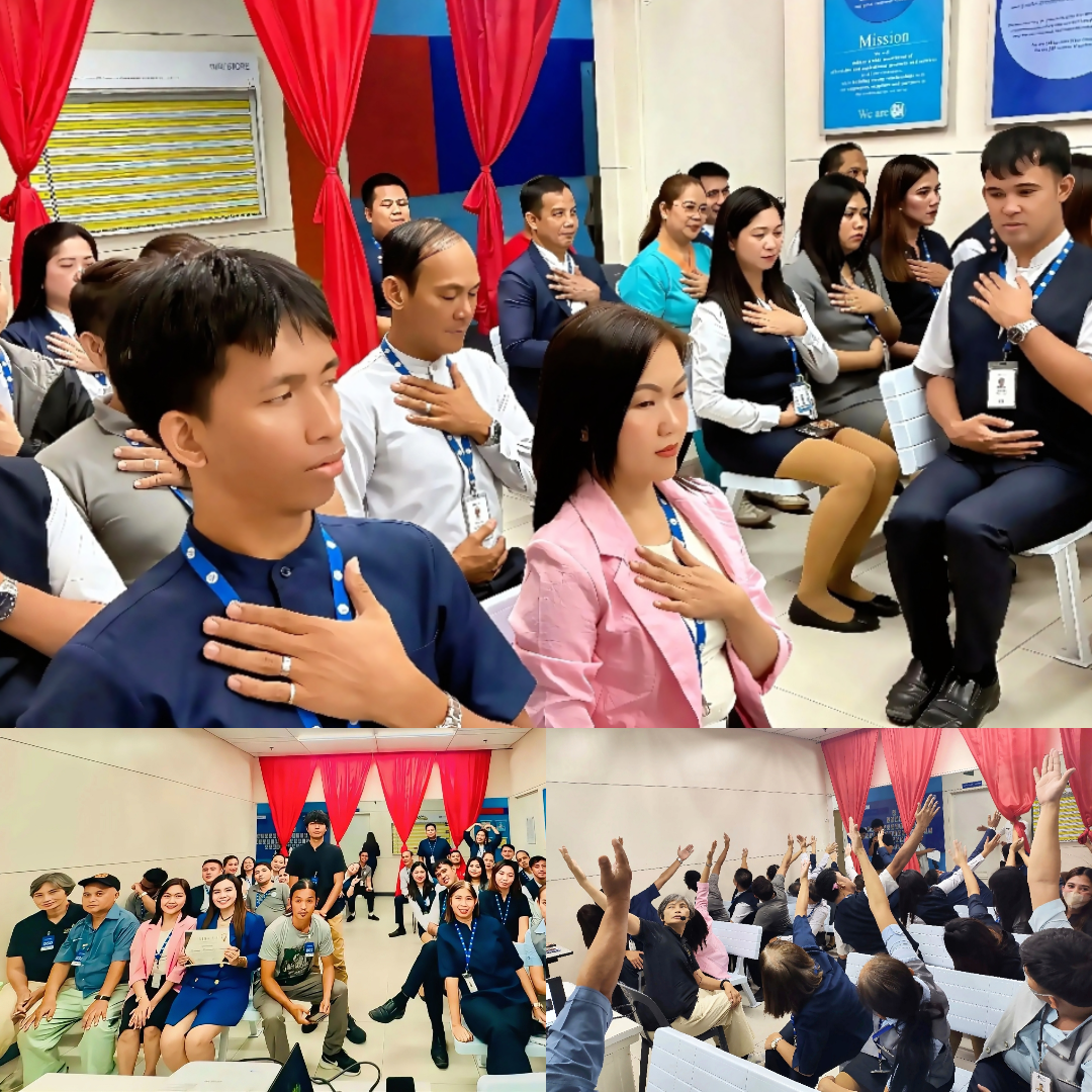 Employees participating in a guided workplace stress reset session.